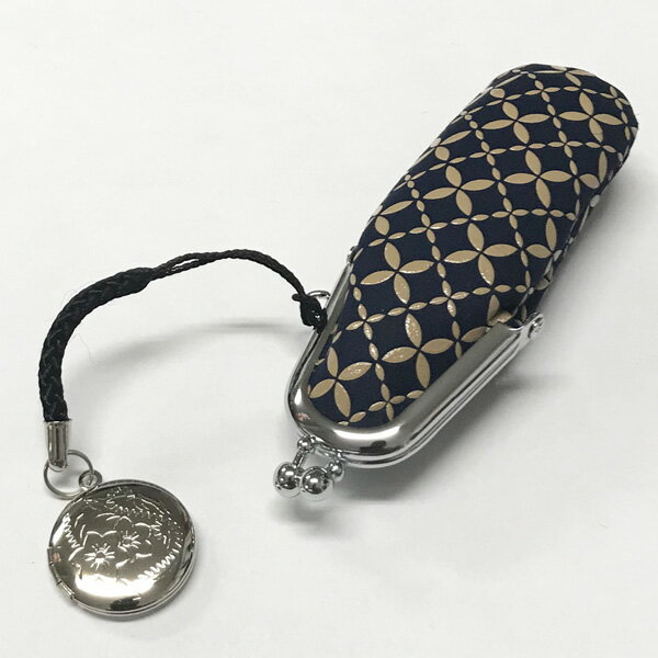 印伝印鑑ケース 印傳屋上原勇七 INDEN-YA No.4301印鑑入れ 179七宝繋ぎ 紺地白漆　　甲州印伝 甲州印傳 インデンヤ 鹿革に漆付け 和柄 和装 日本製 鹿皮 ディアースキン レザー 印鑑ケース ハンコケース ハンコ入れ 就職祝い ネイビー ホワイト　【39ショップ】