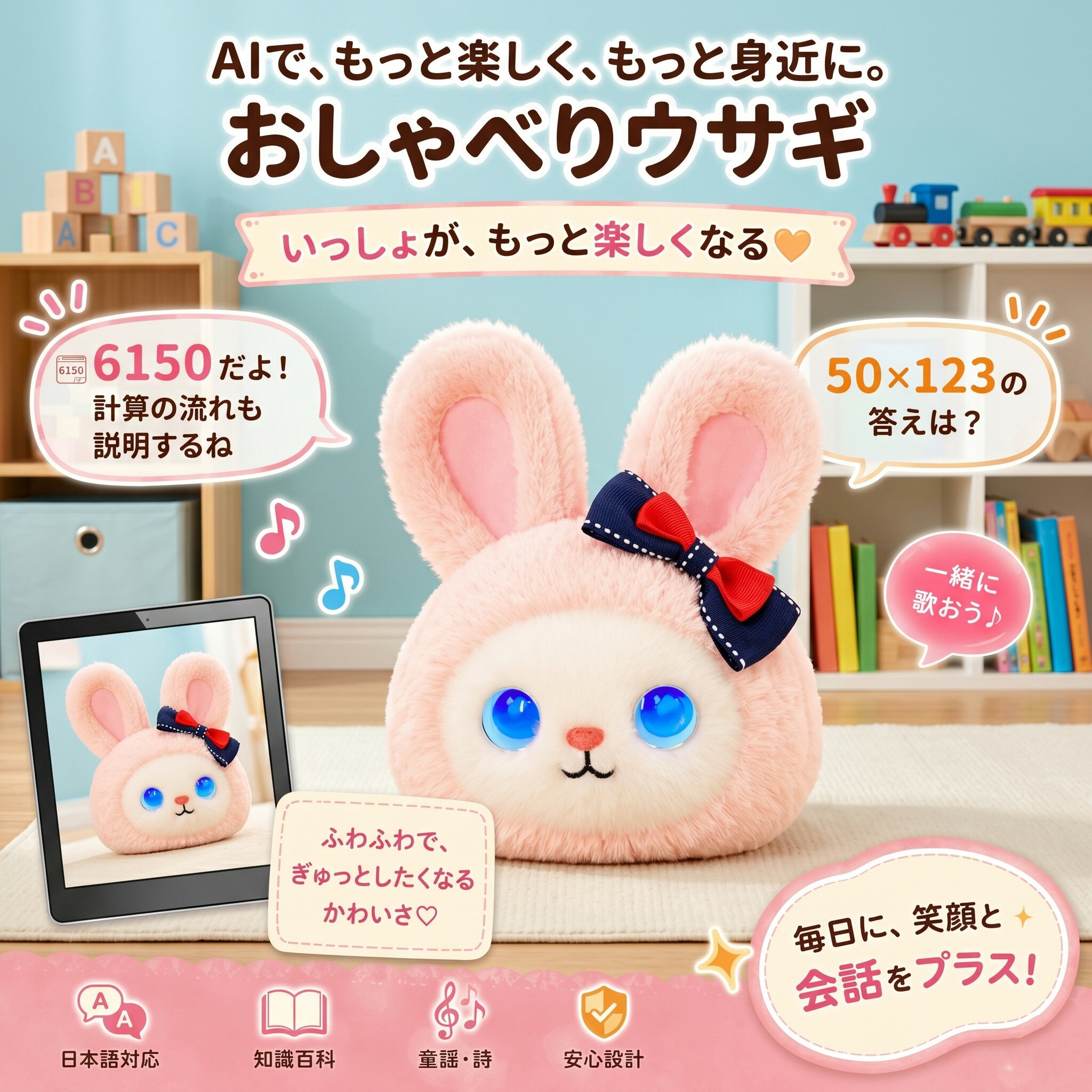 Rakuten - 【最新 AIペット】【月額無料★2026最新款】AIロボット AIペット 電子ペット しゃべる ぬいぐるみ おもちゃ 知育玩具 英語 学習 癒しグッズ プレゼント 子供 誕生日 クリスマス ChatGPT対応 スマホ連動 手のひらサイズ 次世代AIペット しゃべる 66言語対応 一人暮ら