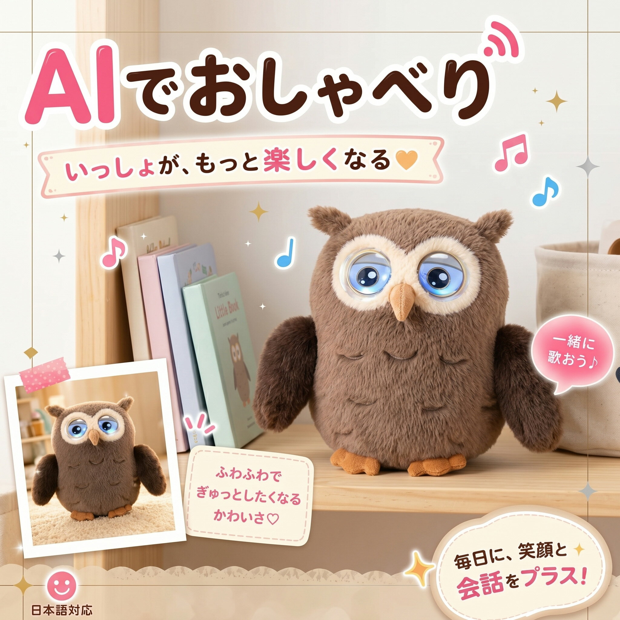 Rakuten - 【最新 AIペット】【月額無料★2026最新款】AIロボット AIペット 電子ペット しゃべる ぬいぐるみ おもちゃ 知育玩具 英語 学習 癒しグッズ プレゼント 子供 誕生日 クリスマス ChatGPT対応 スマホ連動 手のひらサイズ 次世代AIペット しゃべる 66言語対応 一人暮ら