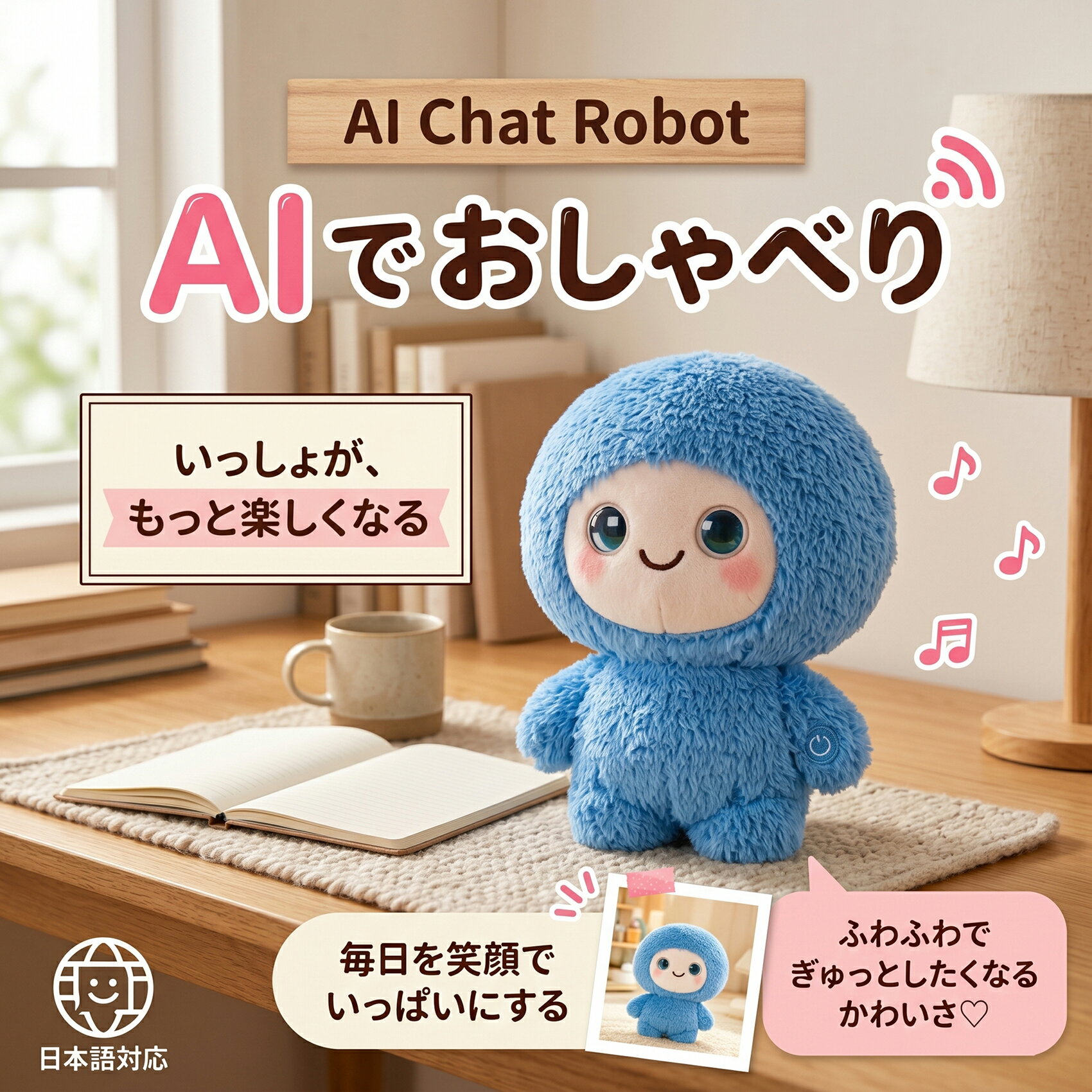 Rakuten - 【最新 AIペット】【月額無料★2026最新款】AIロボット AIペット 電子ペット しゃべる ぬいぐるみ おもちゃ 知育玩具 英語 学習 癒しグッズ プレゼント 子供 誕生日 クリスマス ChatGPT対応 スマホ連動 手のひらサイズ 次世代AIペット しゃべる 66言語対応 一人暮ら