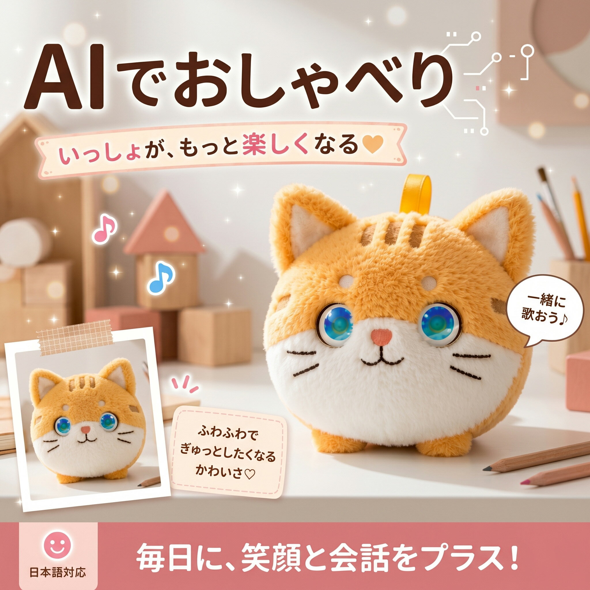 Rakuten - 【最新 AIペット】【月額無料★2026最新款】AIロボット AIペット 電子ペット しゃべる ぬいぐるみ おもちゃ 知育玩具 英語 学習 癒しグッズ プレゼント 子供 誕生日 クリスマス ChatGPT対応 スマホ連動 手のひらサイズ 次世代AIペット しゃべる 66言語対応 一人暮ら