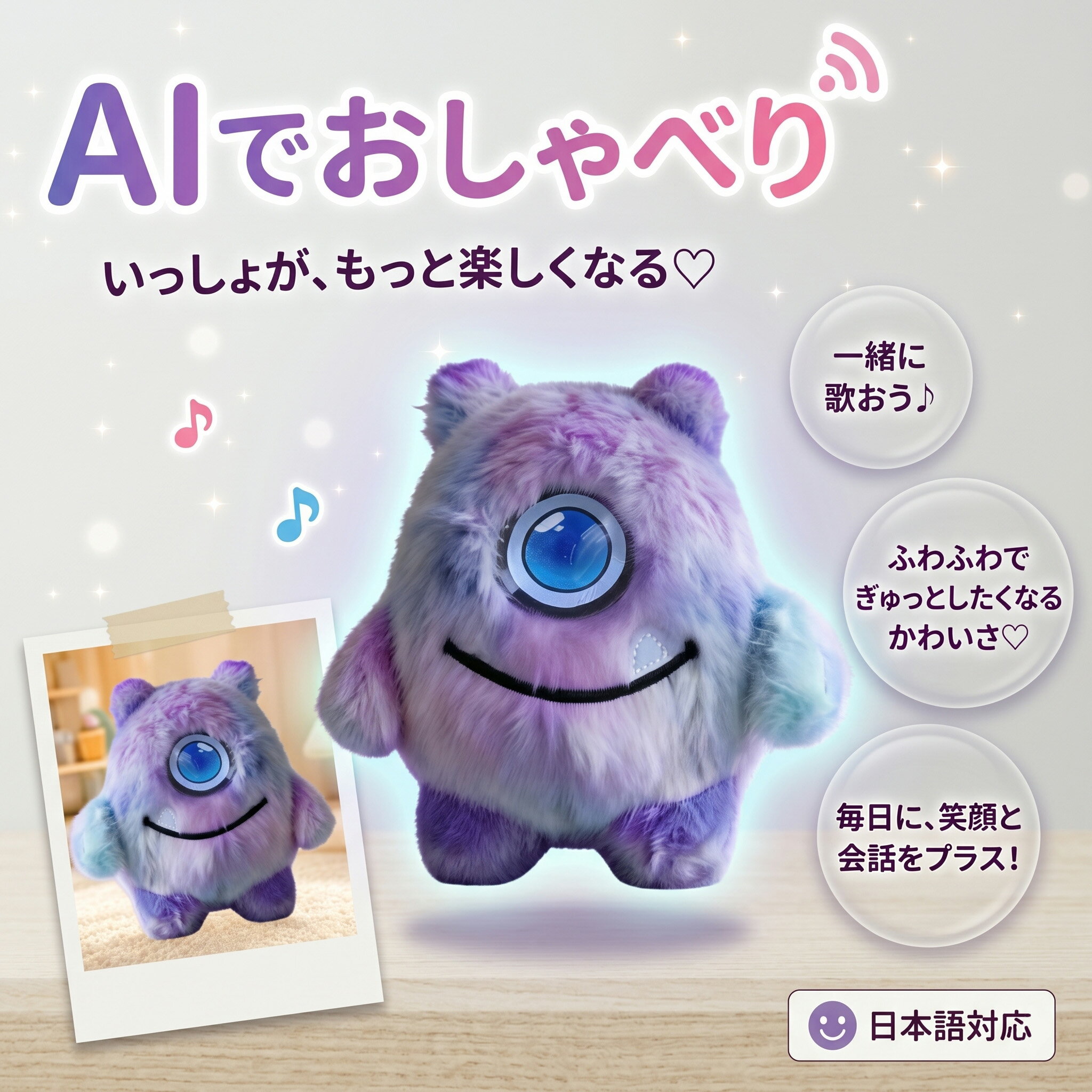 Rakuten - 【2026最新款】【限定P10倍★送料無料】AIロボット AIペット 電子ペット しゃべる ぬいぐるみ おもちゃ 知育玩具 英語 学習 癒しグッズ プレゼント 子供 誕生日 クリスマス ChatGPT対応 スマホ連動 手のひらサイズ 次世代AIペット しゃべる 66言語対応 一人暮ら