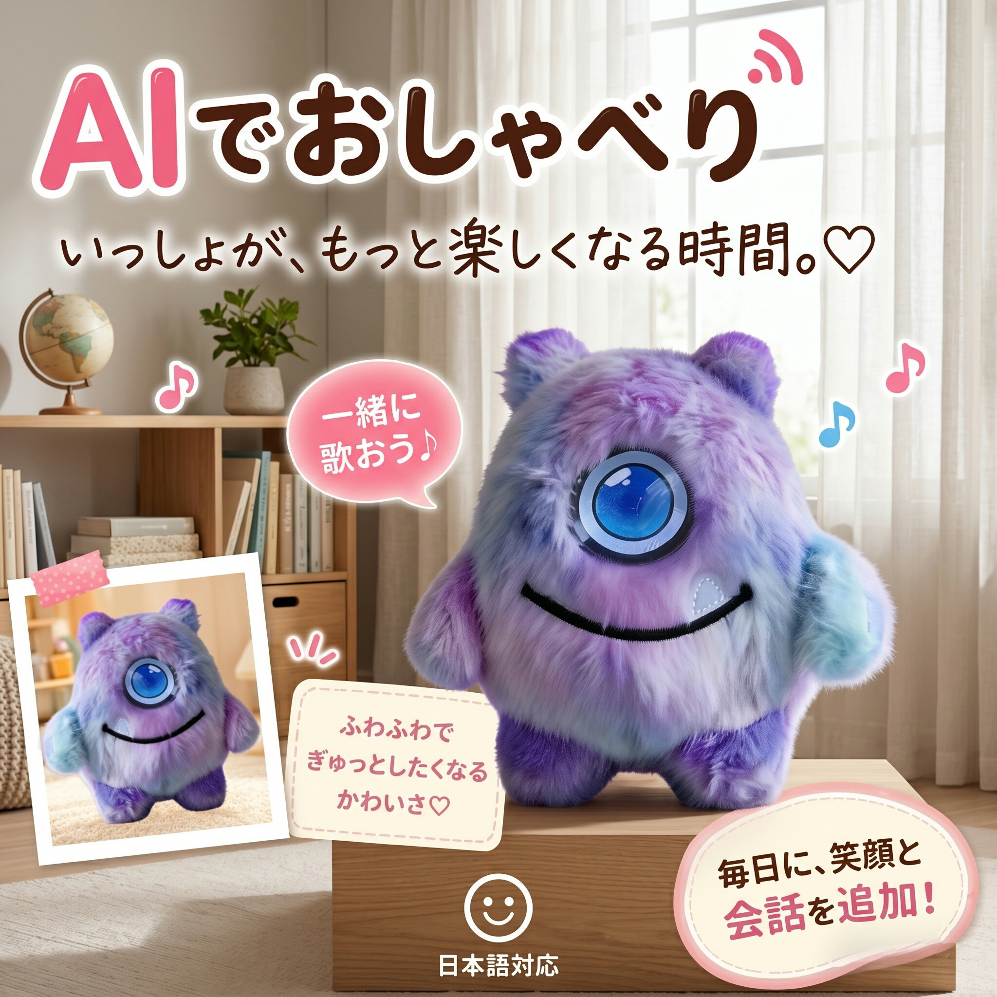 Rakuten - 【2026最新款】【限定P10倍★送料無料】AIロボット AIペット 電子ペット しゃべる ぬいぐるみ おもちゃ 知育玩具 英語 学習 癒しグッズ プレゼント 子供 誕生日 クリスマス ChatGPT対応 スマホ連動 手のひらサイズ 次世代AIペット しゃべる 66言語対応 一人暮ら