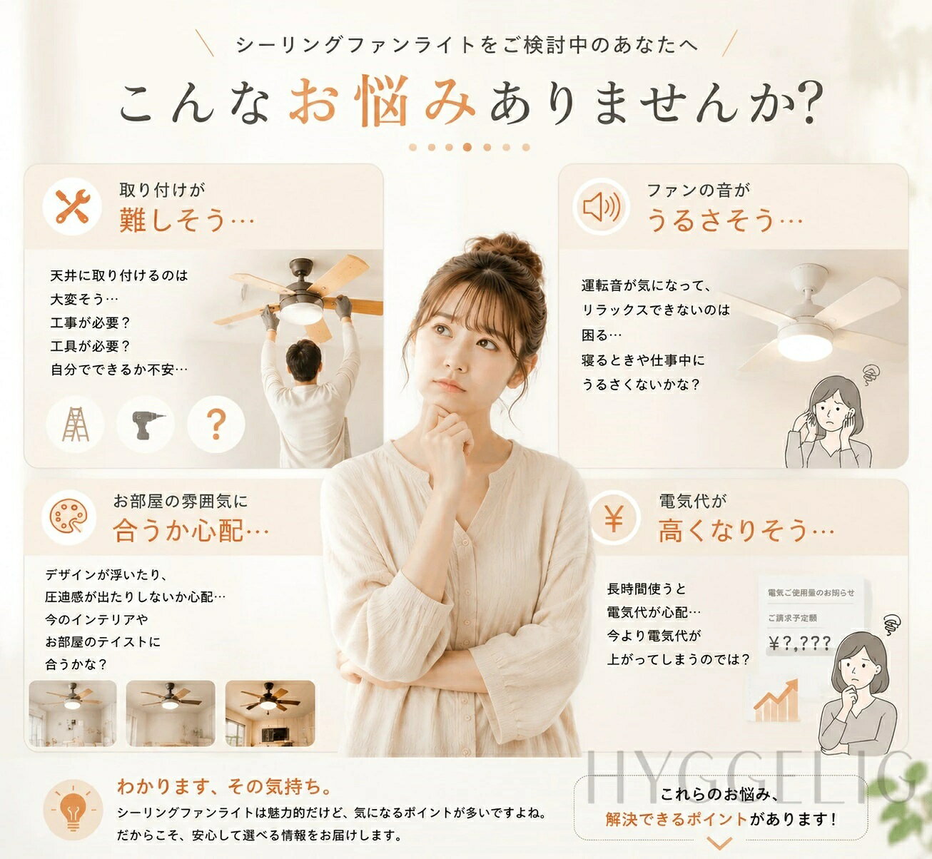 rocococlosetの【5年保証】シーリングファン 天然木 シーリングファンライト ファン付 LED シーリングライト ウッド DCモーター フ 小型 薄型 8畳 10畳 高輝度 天井照明 照明器具 調光調色 常夜灯 メモリ機能 タイマー 省エネ 照明 寝室 オフィス 空気循環 リモコン アプリ｜アングル2