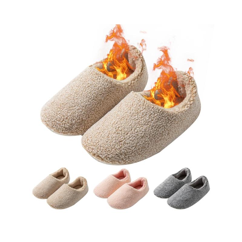 乐天商城 - [ジアリメス] ルームシューズ スリッパ 室内 冬用 【防寒・暖かい モコモコ・超軽量・雲のような履き心地】 すりっぱ レディース 冬用 裏起毛 抗菌防臭 滑り止め 静音 洗える 男女兼用