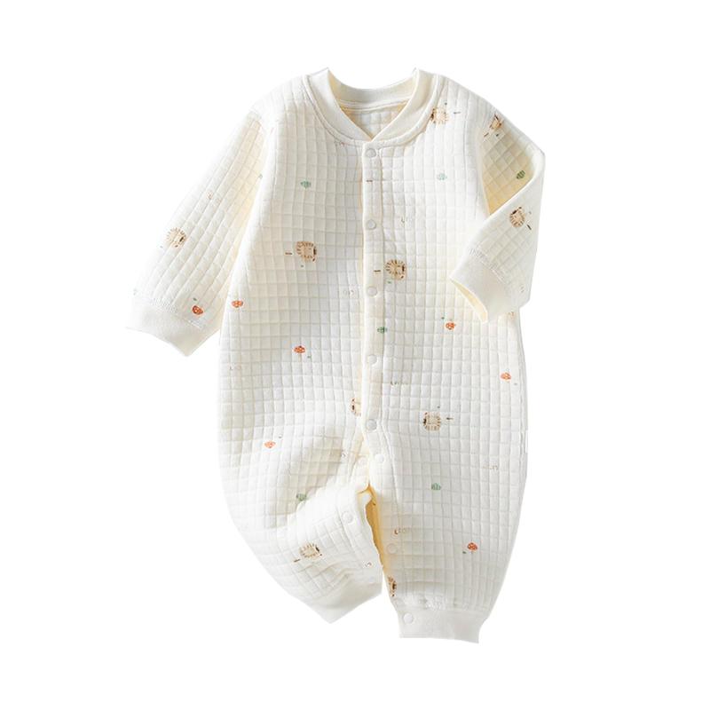 [Utsukusi] ベビー服 長袖 綿 ロンパース カバーオール 前開き 赤ちゃん 新生児服 秋冬 冬用 防寒着 出産祝い 男の子 女の子