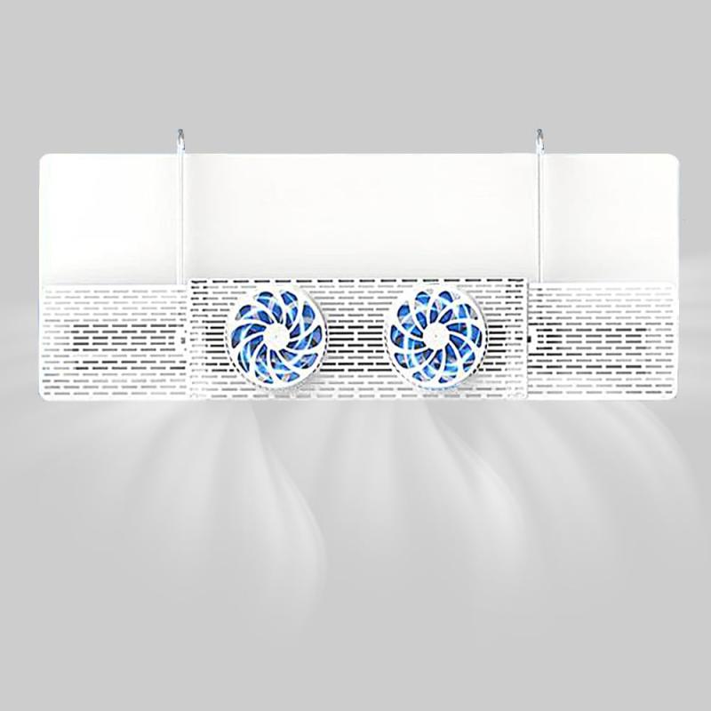 エアコン ぶら下げ式 ウィンデージ調整プレート直撃風防 空気循環 軽量・省エネ 結露対策 多機種対応 冷房 暖房通用