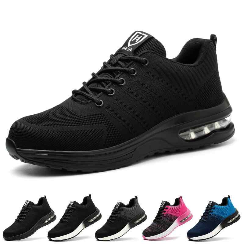 [nieion] 安全靴 作業靴 メンズ レディース スニーカー 軽量 鋼先芯 釘踏み抜き防止 耐滑 エアクッション おしゃれ 通気性 あんぜん靴 工事現場 セーフティースニーカー 耐摩耗