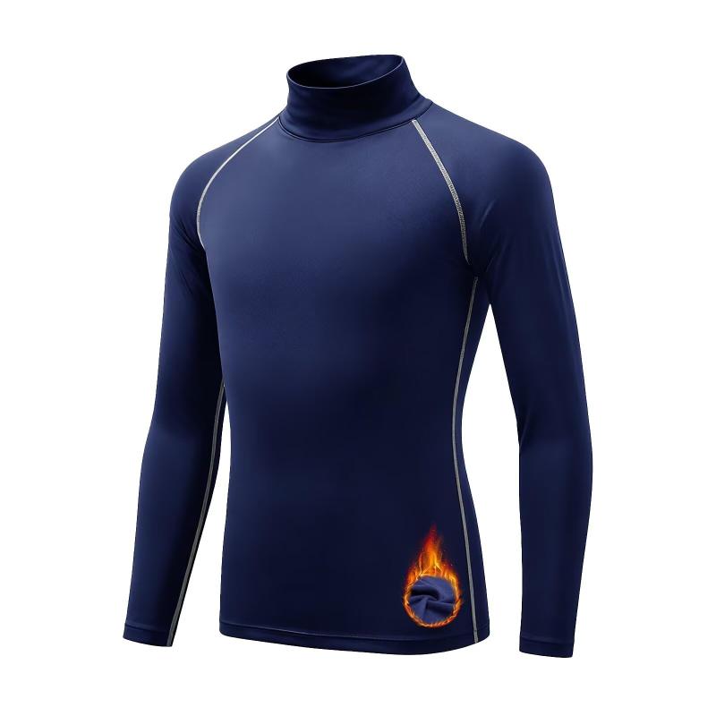 [Sillictor] 裏起毛 スポーツインナー キッズ ハイネック アンダーウェア トレーニング アンダーシャツ インナーウェア 野球 サッカー スキー コンプレッショントップス [防寒保温・通気速乾]