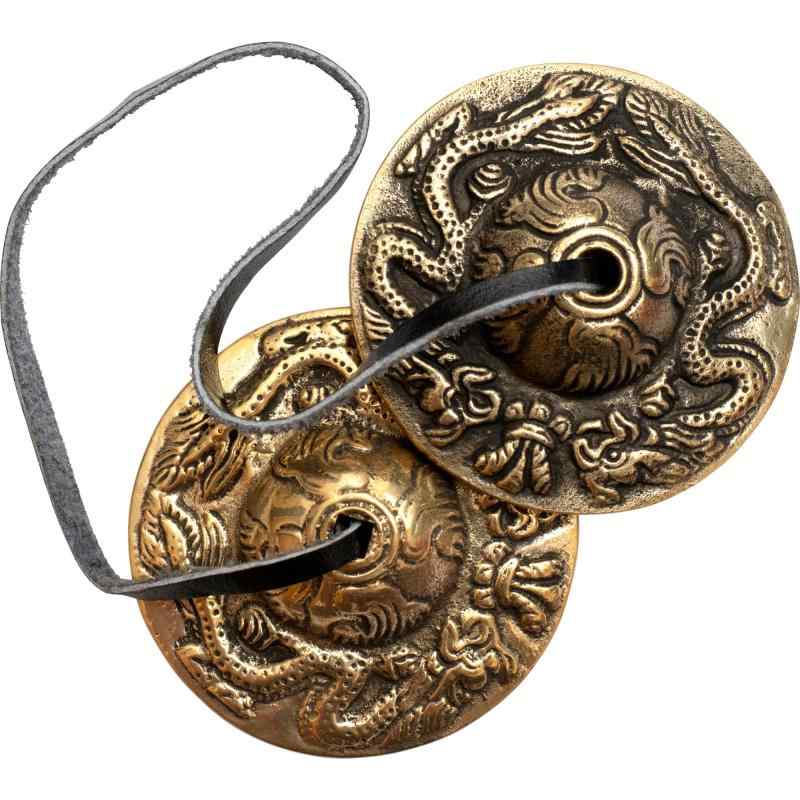 DANNY LIB ティンシャ ベル チベット密教法具 手作り 浄化用 黄銅 チベタンベル ヨガ 瞑想 きれいな 音色 シンバル