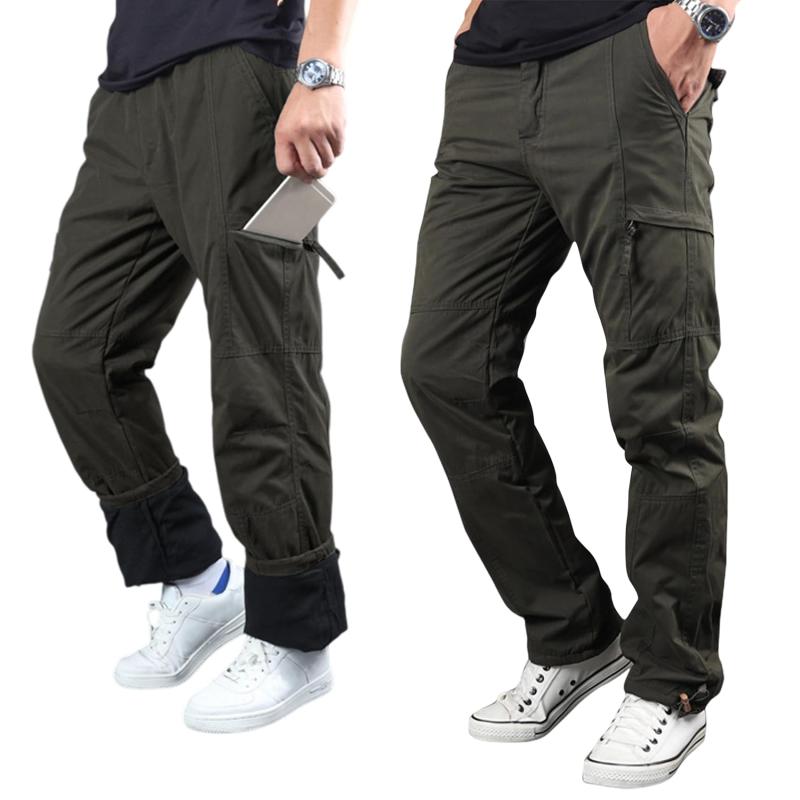 [Kayiyasu] カーゴパンツ メンズ 裏起毛パンツ 作業着 フリース 大きいサイズ 暖パン 裏ボア 太め 防寒ズボン 厚手 冬 カジュアル ロング アウトドア 通勤 通学 登山 防寒 防風