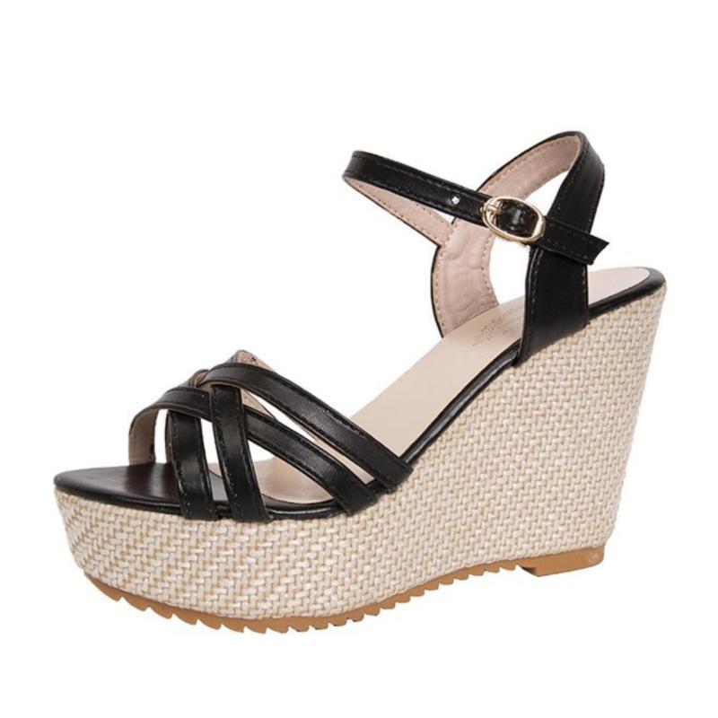 [G-tiamo] [ジーティアモ] 厚底 サンダル ウェッジ ソール アンクル ストラップ ヒール レディース 美脚 おしゃれ かわいい 韓国