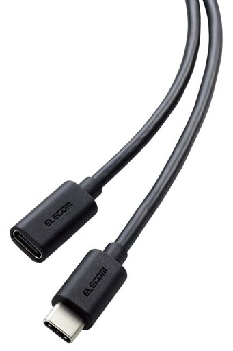 エレコム USB Type C 延長ケーブル 1m USB2.0 480Mbps PD 60W対応 ブラック MPA-ECC10BK エレコム USB Type C 延長ケーブル 1m USB2.0 480Mbps PD 60W対応 ブラック MPA-ECC10BK