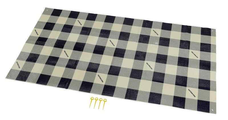 Vinyl Sheets - キャプテンスタッグ(CAPTAIN STAG) レジャーシート マット クッションレジャーシート 収納バッグ付き ピン4本付き ギンガムチェック UB-3061/UB-3062/UB-3063