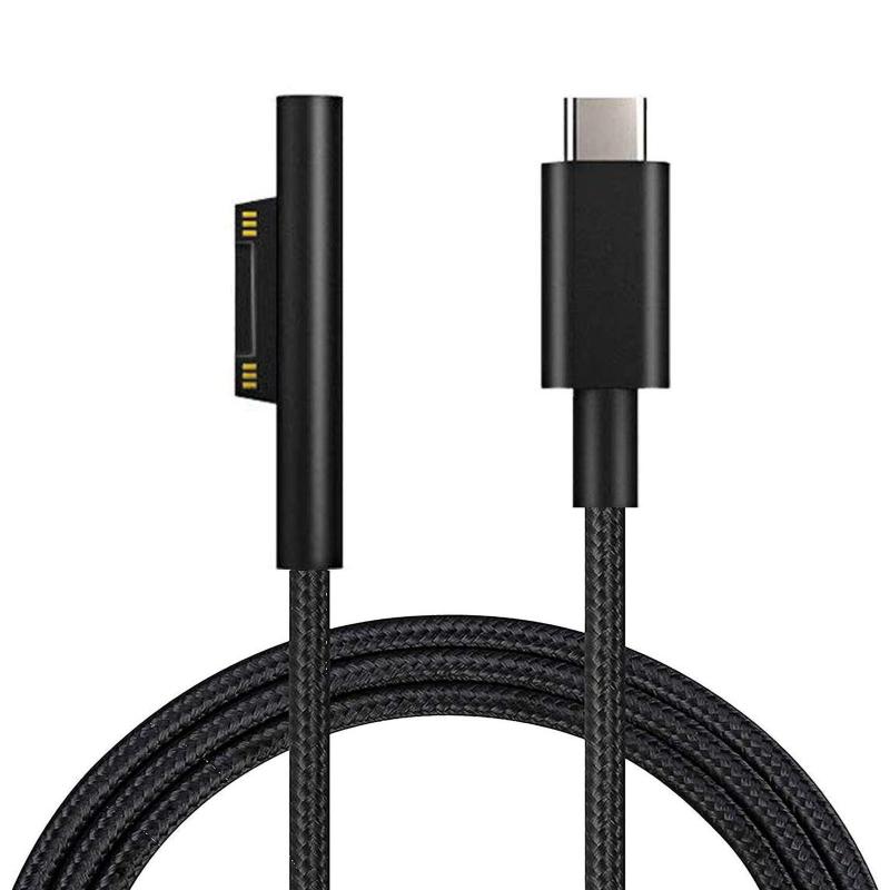 Sisyphy Surface to USB Type C 急速充電ケーブル「ナイロン」、Surface Connectポートを 45w15v以上のPDアダプター必要、充電用にType-c Surface電源配信に接続します、Microsoft Surf