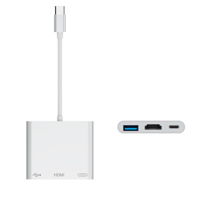 Type C HDMI アダプタ 3-in-1 USB-C ハブ [4K解像度 HDMIポート+USB 3.0ポート+PD100W急速充電ポート] タイプc HDMI 変換 アダプタ