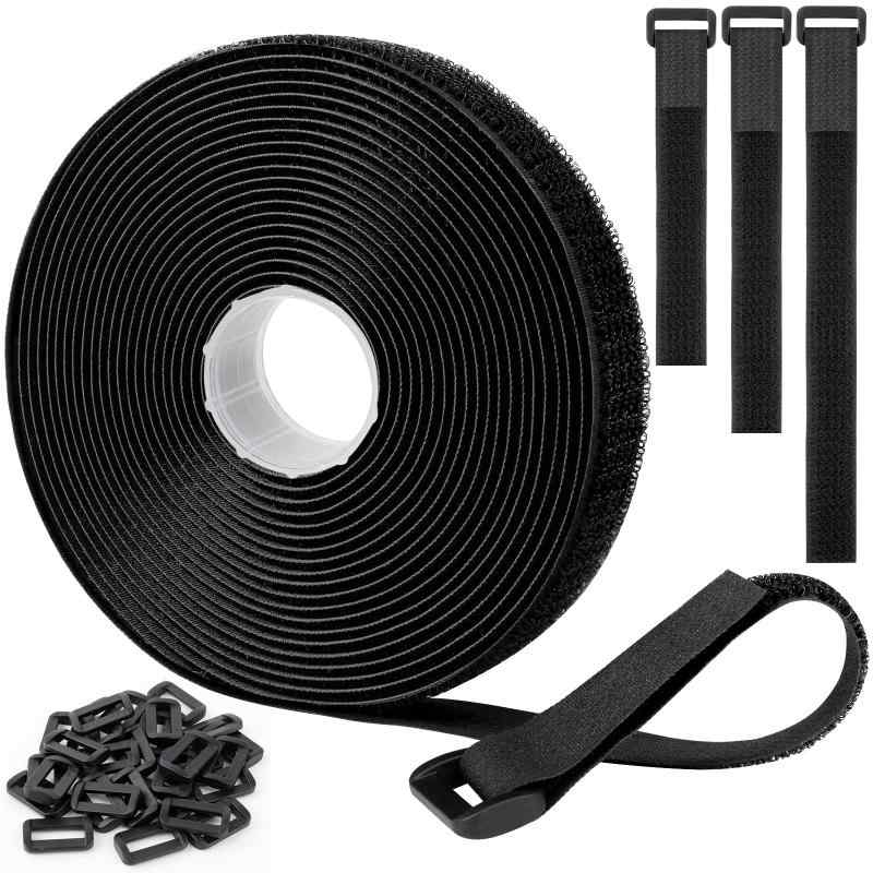 乐天商城 - マジック結束バンド 面ファスナー 長さ6m*幅2cm 30個バックル付き 荷締めベルト ベルクロ 耐熱 自由にカット 繰り返し 荷物梱包 収納用テープ DIY用 業務用 家庭用 工業用…