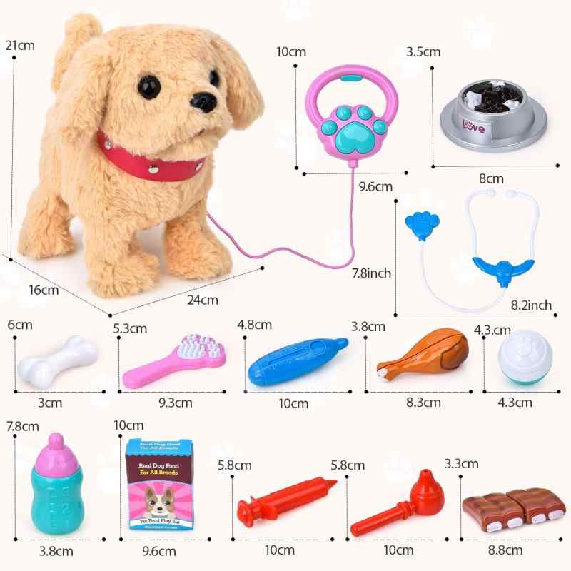JoyGrow おままごとセット 一緒に お散歩 わんちゃん 動くぬいぐるみ 犬 電動式 音声付き ペット飼うセット 子供用ロボット ワンちゃん ペット美容キット お医者ごっこ遊び おもちゃ 餌やり 2