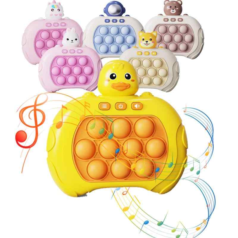 Bornoon プッシュポップ ゲーム 知育玩具 おもちゃ 光る 音声付き 早押しボダン 電動 ゲーム スクイーズ 集中力 ストレス解消 グッズ 指先訓練 集中力のサムネイル