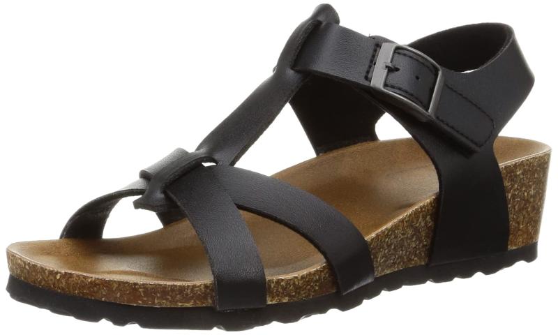 [エンチャンテッド] ミュール Tストラップウェッジサンダル レディース