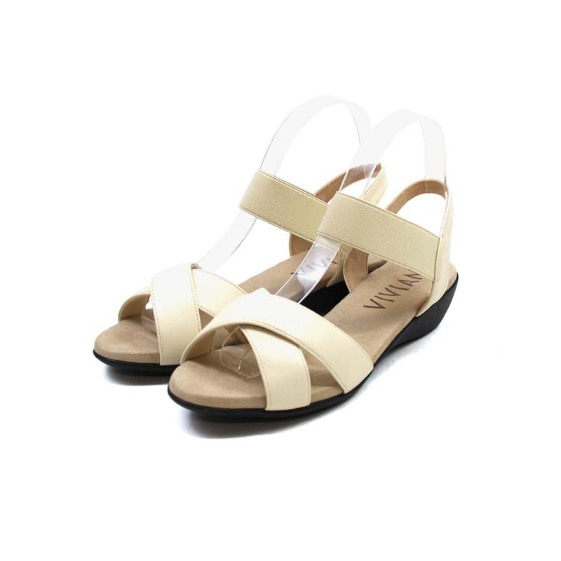 [Vivian] 感激 ゴムサンダル レディース ウェッジソール ローヒール V33501SM