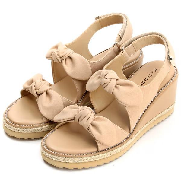 [ジルスチュアート シュー] ウェッジサンダル ダブルリボンウェッジサンダル6613 レディース 6613