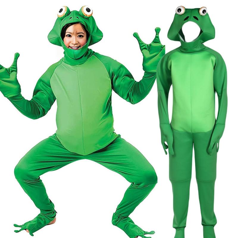 [kitamurasyokai] カエル 着ぐるみ コスプレ衣装 着ぐるみ衣装 ハロウィン衣装 着ぐるみ 全身タイツ イ..