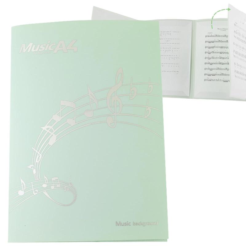 サムコス 楽譜用ファイル 6枚収納 A4サイズ 4面 楽譜ホルダー 譜面ファイル カバー 譜面 書き込みできる 反射しない ピアノ/ギター/古筝/ヴァイオリン/風の音楽/民族音楽