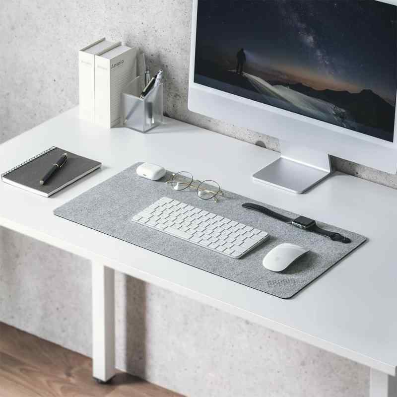 サンワダイレクト フェルトデスクマット 奥行40cm ブラック 天然ゴム使用 布製マット 200-MPD030_031