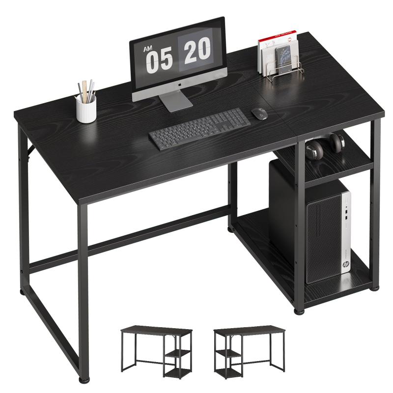 デスク パソコンデスク 机 pcデスク 勉強机 ゲーミングデスク 白 ワークデスク テーブル 一人暮らし 家具 パソコンラック table 学習机 デスク 収納ローテーブル