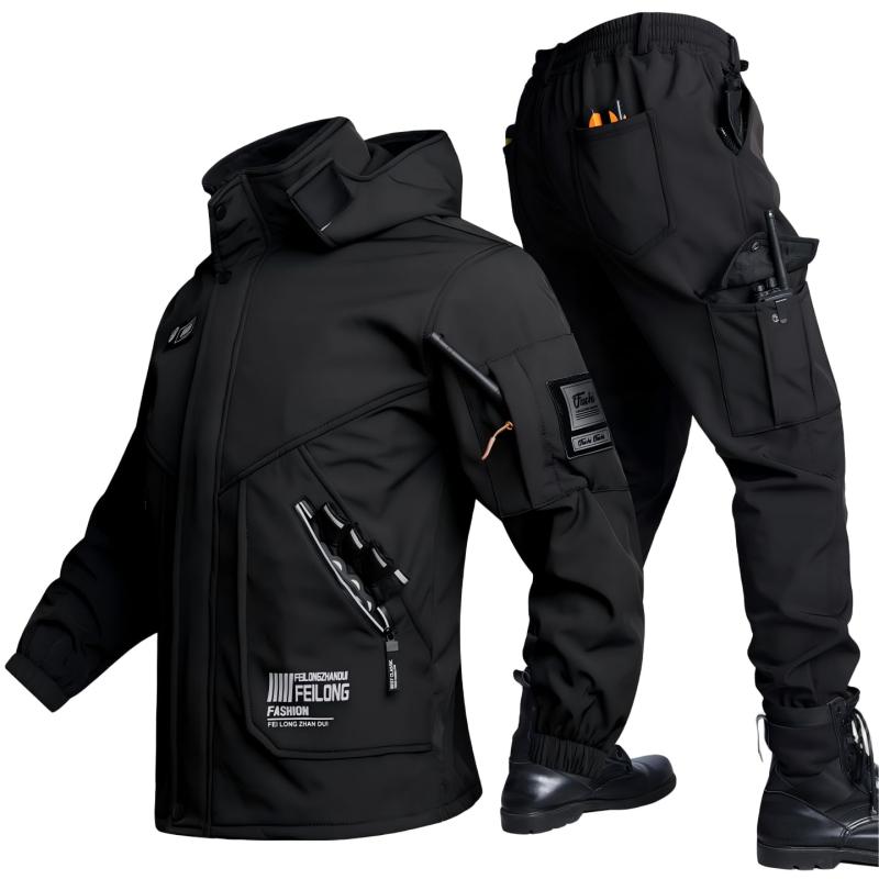 [Inkpoo] 登山ジャケット コート メンズ 上下セット 冬服 裏起毛 アウトドアジャケット 防寒 防風 耐久撥水 人気 かっこいい クール おしゃれ 体型カバー スキー ウォーキングウェア 釣り
