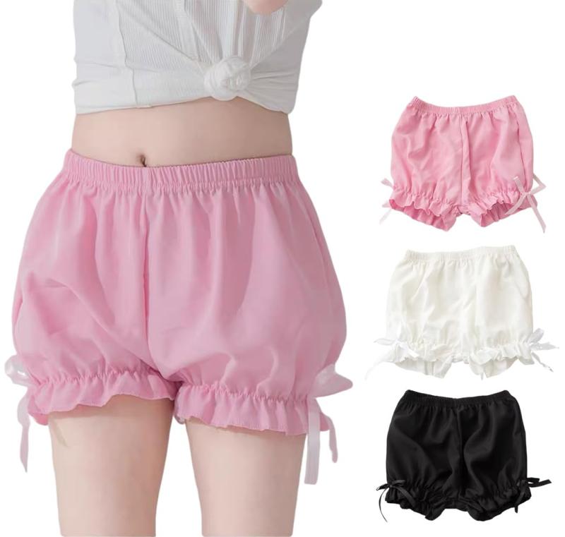 乐天商城 - [Masonanic] オーバーパンツキッズ ペチコート かぼちゃパンツ 子供用 1分丈スパッツ ペチパンツ 女の子 ショートパンツ チラ見え防止 インナーパンツ