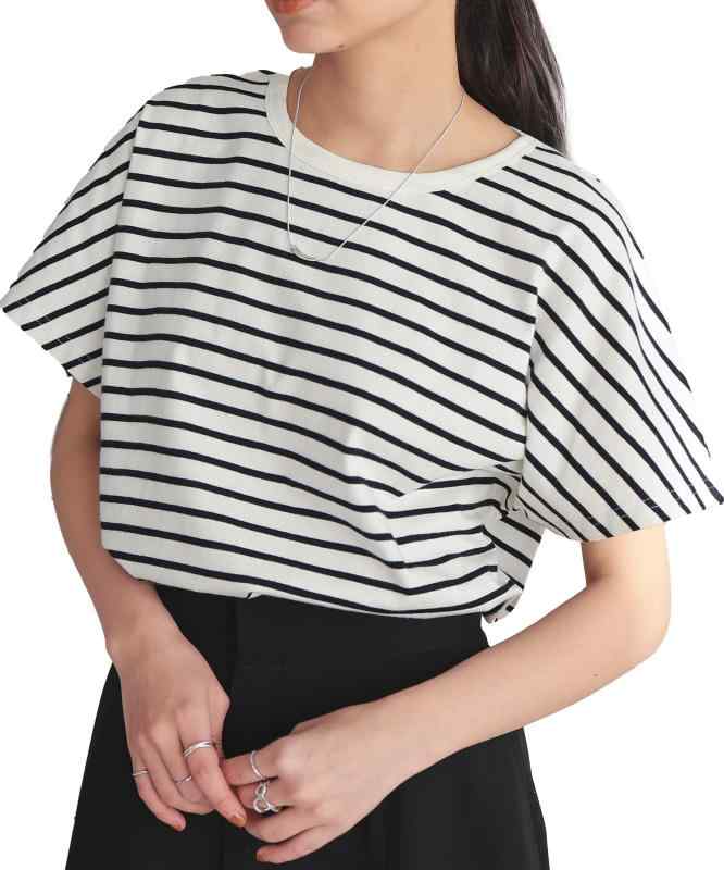 [神戸レタス] tシャツ レディース トップス 半袖 丸首 綿100% カジュアル 仕事 通...