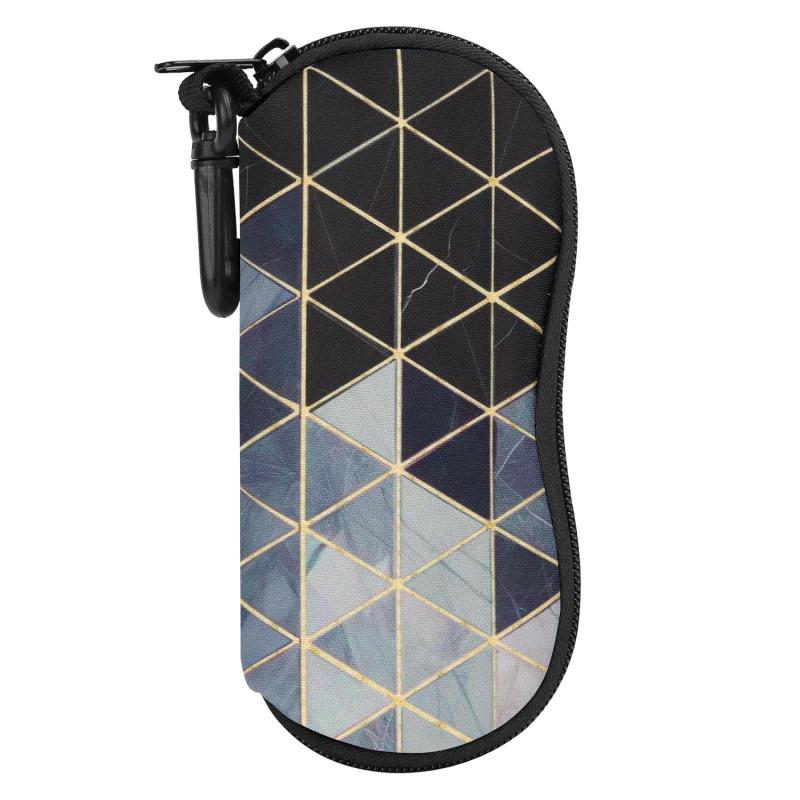 MoKo メガネケース メガネポーチ ファスナー式 防滴可能 擦り傷防止 小物入れ フック付き 持ち運びには..