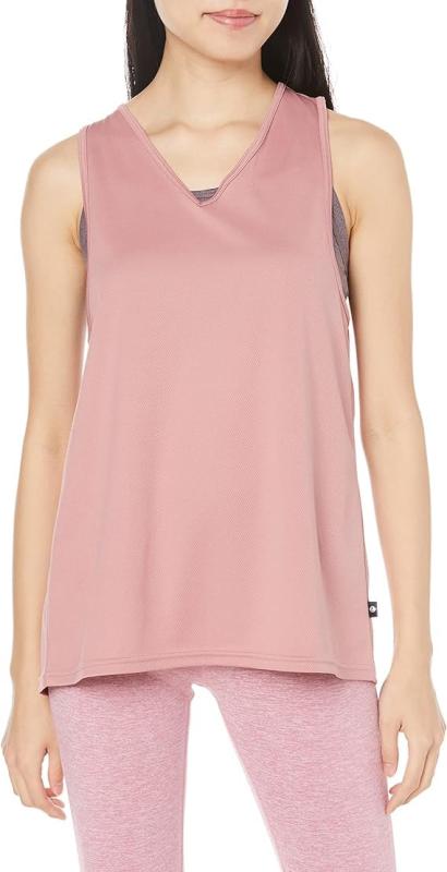 [アツギ] [クリアビューティアクティブ] ヨガ レイヤード カップ付きタンクトップ 重ね着風 47043