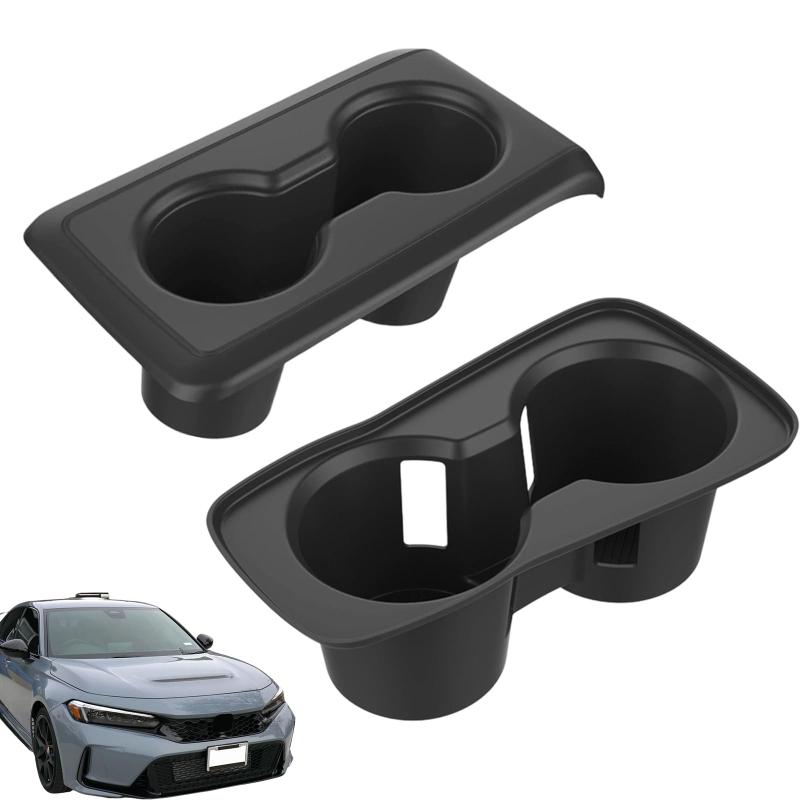 乐天商城 - ホンダ シビック タイプR FL5専用 2021年9月～対応 カップホルダーカバーセット センターコンソール＆後席 完全防水 シリコン製 滑り止め/防汚/異音防止 傷防止 ガタガタ音なし お手入れ簡単
