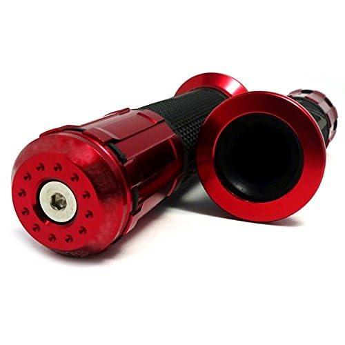 (maximaselect) バーエンド グリップエンドバー CNC アルミ グリップ 汎用 22.2mm 7/8インチ 非貫通 ハンドル バイク [互換品：ズーマー/PCX/ジャイロキャノピー/ライブディオ/グロムなど対応] メン