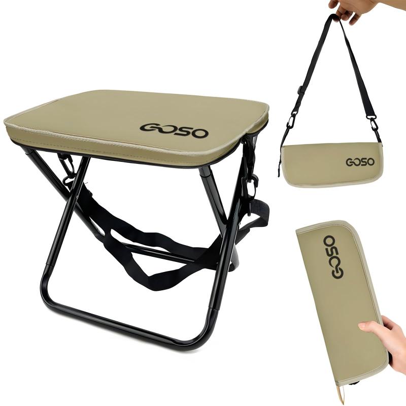 GOSO 【2025Newモデル】折りたたみ椅子 アウトドアチェア コンパクト 超軽量 ショルダー付き 持ち運び便利 収納袋一体型 携帯チェア キャンプ 椅子 ハイキング 釣り