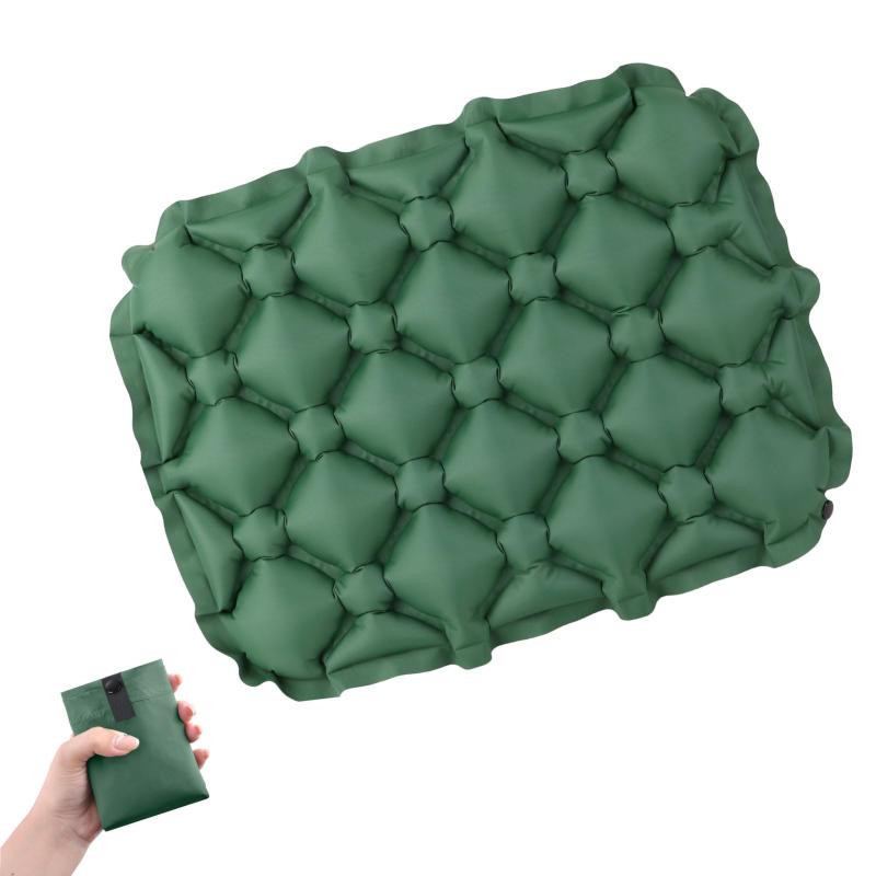 Azarxis レジャーシート エアークッション キャンプ コンパクト 軽量 お尻 1人用 マット 座布団 飛行機 快適グッズ アウトドア 夜行バス 旅行 登山 スポーツ観戦 お花見 お尻が痛くならない 収