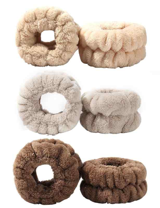 Yimuaya 吸水 リストバンド 洗顔 3色6個入り ウォッシュバンド 袖濡れ防止 丈夫な手作り縫製 手首バンド ふわふわ 吸水性良い 伸縮性あり 柔らかい