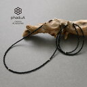 【限定クーポン対象】phaduA（パ・ドゥア） ブラック オニキス ビーズネックレス / 3mm カット / アンクレット / 2way / 黒瑪瑙 めのう / 天然石 パワーストーン / シルバー / ペア / レディース メンズ