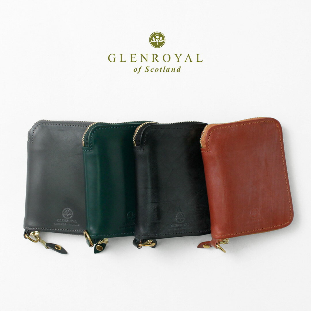 グレンロイヤル 財布（レディース） 【正規品】GLENROYAL（グレンロイヤル） アラウンドジップ スモールウォレット 2023年モデル / ミニ財布 二つ折り メンズ 本革 ブライドルレザー ラウンドファスナー 1448613 ZIP AROUND SMALL WALLET