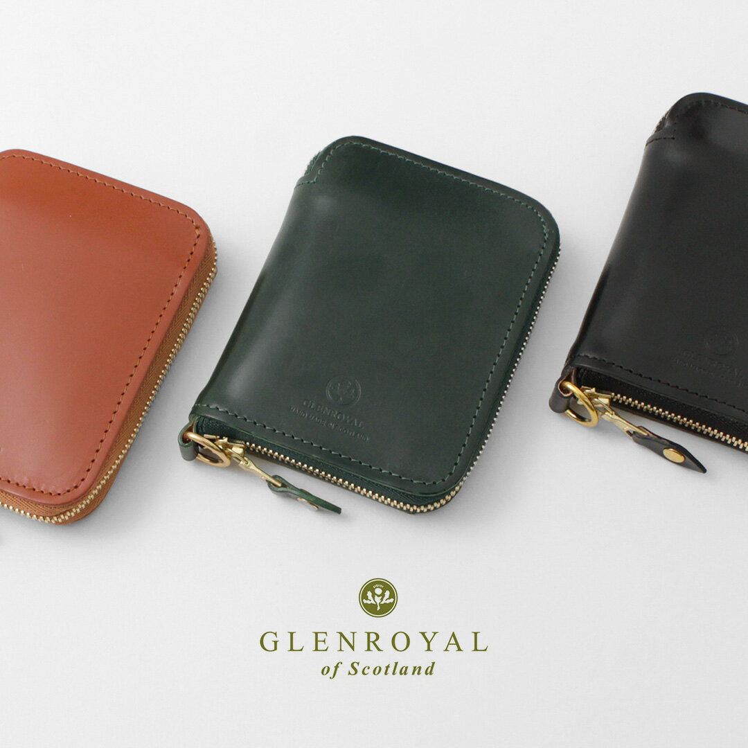 グレンロイヤル 財布（メンズ） 【スーパーSALE限定クーポン対象】【正規品】GLENROYAL（グレンロイヤル） アラウンドジップ スモールウォレット / ミニ財布 メンズ レディース 本革 ブライドルレザー ラウンドファスナー 03-5814 ZIP AROUND SMALL WALLET