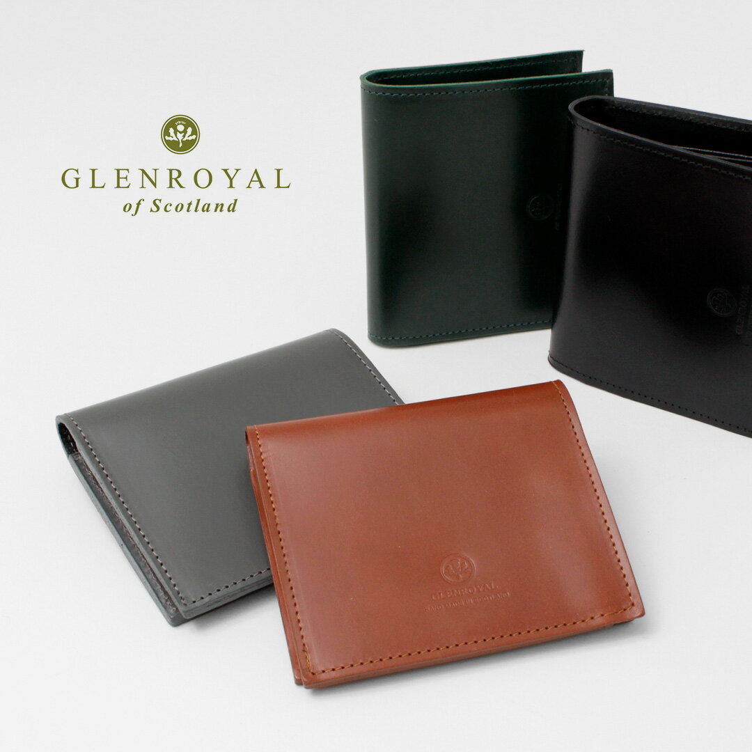 グレンロイヤル 財布（レディース） 【スーパーSALE限定クーポン対象】【正規品】GLENROYAL（グレンロイヤル） コンパクト ミニ ウォレット / ミニ財布 二つ折り メンズ 本革 ブライドルレザー 03-5824 COMPACT MINI WALLET