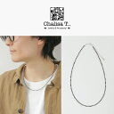 CHALISA T..（チャリッサ ティー） ブラックオニキスビーズ シルバーボールチェーンネックレス シルバー925 / メンズ レディース アクセサリー Black onyx beads silver ball chain necklace 925 silver