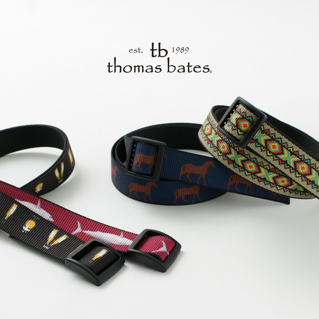 【30％OFF】THOMAS BATES（トーマス ベイツ） プリント スライダーベルト / メンズ