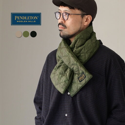 PENDLETON(ペンドルトン) キルティング マフラー/シンサレート / 防寒 軽量 フリース 中綿 アウトドア ユニセックス メンズ レディース PENDLETON(ペンドルトン) キルティング マフラー/シンサレート / 防寒 軽量 フリース 中綿 アウトドア ユニセックス メンズ レディース