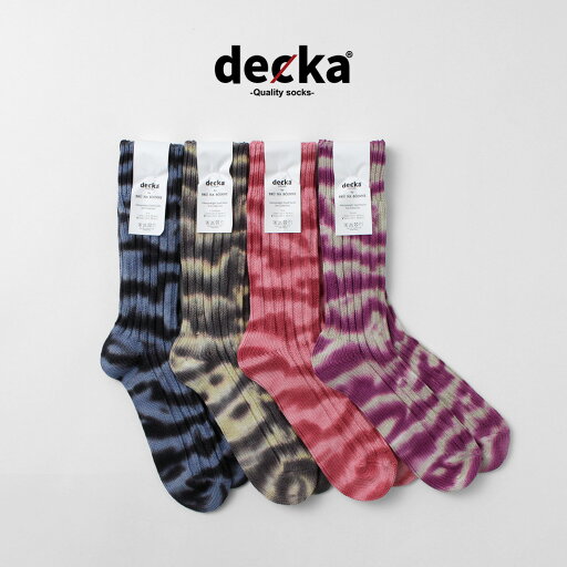 DECKA QUALITY SOCKS(デカ) ヘビーウエイト タイダイソックス / ユニセックス 靴下 厚手 クルーソックス 日本製 Heavyweight Dyed Socks DECKA QUALITY SOCKS(デカ) ヘビーウエイト タイダイソックス / ユニセックス 靴下 厚手 クルーソックス 日本製 Heavyweight Dyed Socks