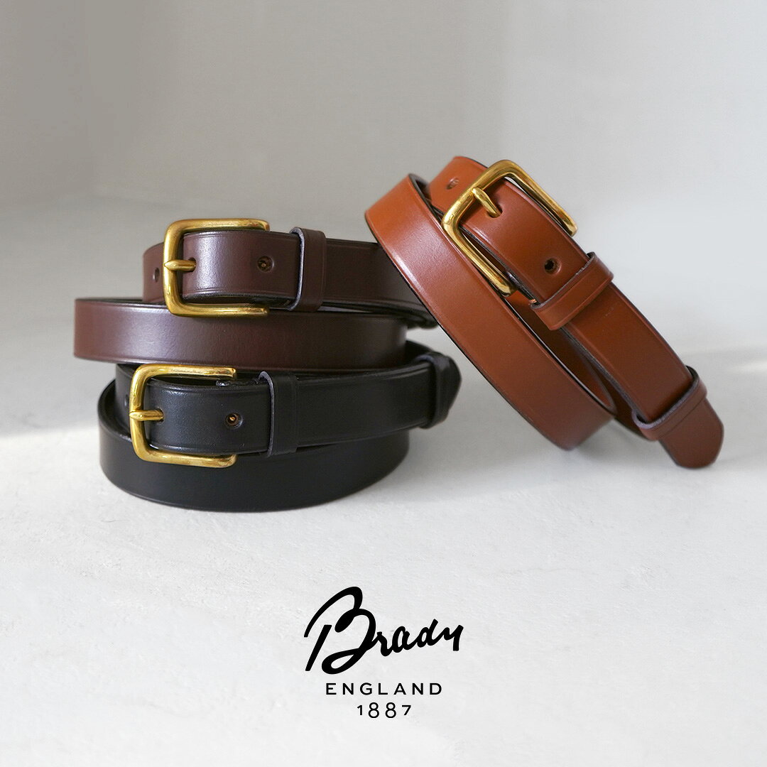 BRADY（ブレディ） ウエストエンド ベルト / カジュアル 本革 ブライドルレザー メンズ レディース ユニセックス WEST END BELT 1in-GOLD