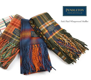 【期間限定ポイント10倍】PENDLETON（ペンドルトン） パークプレイド ウィスパーウール チェックマフラー / メリノウール / メンズ レディース / アメリカ製